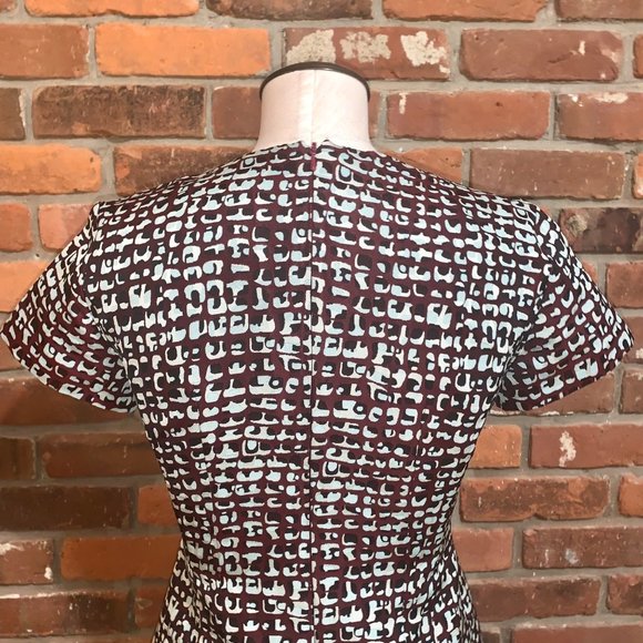 MaxMara Weekend Short Sleeve  Printed Sheath Dress Size XS With Pockets - Picture 6 of 7